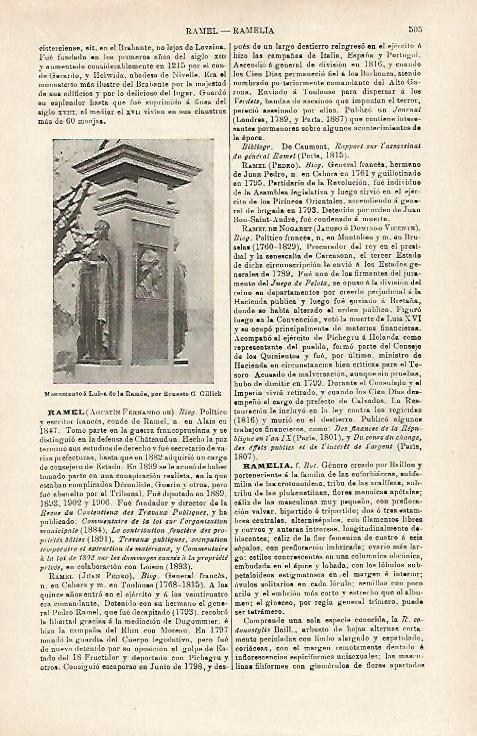 LAMINA ESPASA 15932: Monumento a Louise de la Ramee por E. G. Gillick