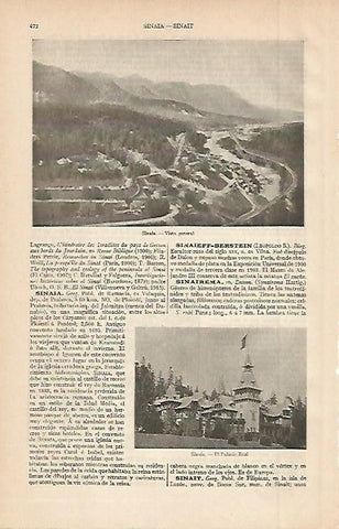 LAMINA ESPASA 2609: Vista general de Sinaia Rumania