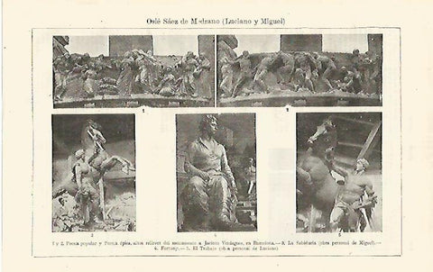 LAMINA ESPASA 17722: Grupos escultoricos de M y L. Osle