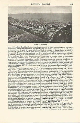 LAMINA ESPASA 18584: Vista de Malvern Inglaterra