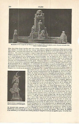 LAMINA ESPASA 13940: Monumento a Colon en Washington