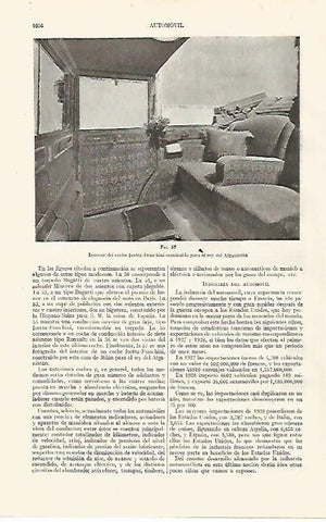 LAMINA ESPASA 19099: Interior del coche Isotta Fraschini