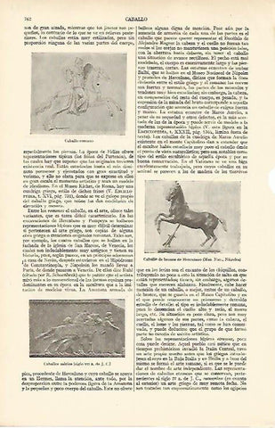 LAMINA ESPASA 8221: Esculturas antiguas de caballos