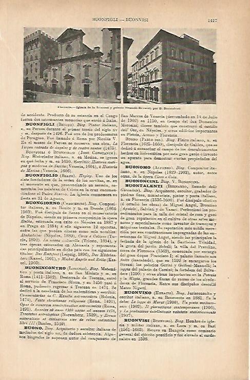 LAMINA ESPASA 11894: Iglesia de la Trinidad en Florencia