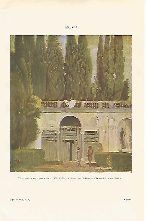 LAMINA ESPASA 19898: Villa Medici por Velazquez