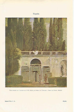 LAMINA ESPASA 19898: Villa Medici por Velazquez
