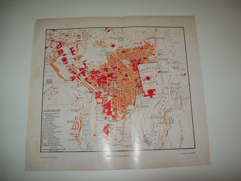 LAMINA ESPASA 6219: Mapa de Jerusalen