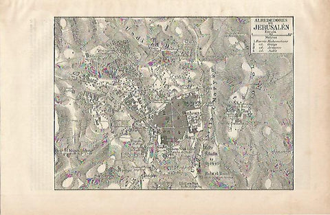 LAMINA ESPASA 6221: Mapa de los alrededores de Jerusalen