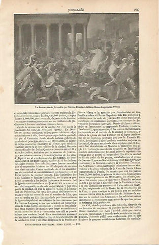 LAMINA ESPASA 6228: La destruccion de Jerusalen por Poussin