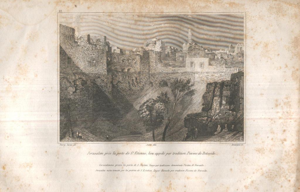 LAMINA/GRABADO 26: JERUSALEN, desde la puerta de San Esteban