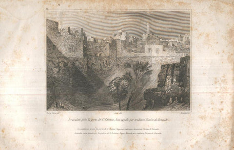 LAMINA/GRABADO 26: JERUSALEN, desde la puerta de San Esteban