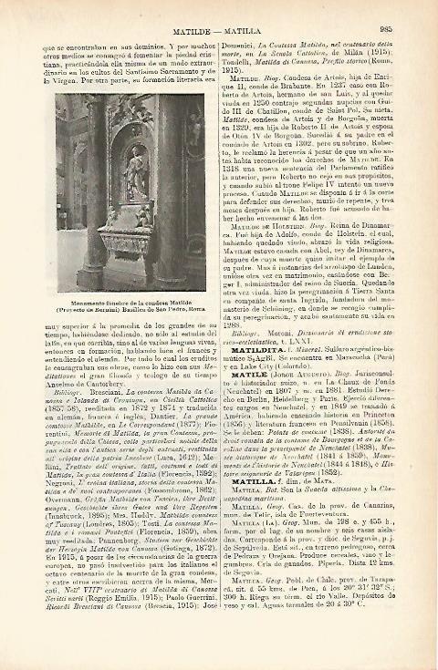 LAMINA ESPASA 1194: Monumento funebre de la condesa Matilde proyecto de Bernini