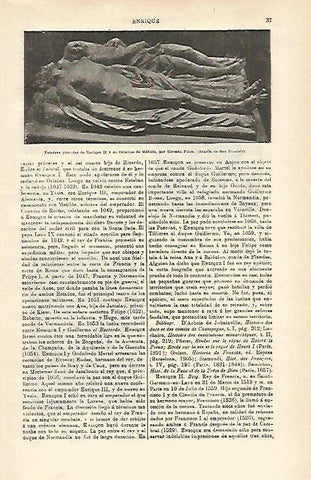 LAMINA ESPASA 16049: Estatua de Enrique II y Catalina de Medicis
