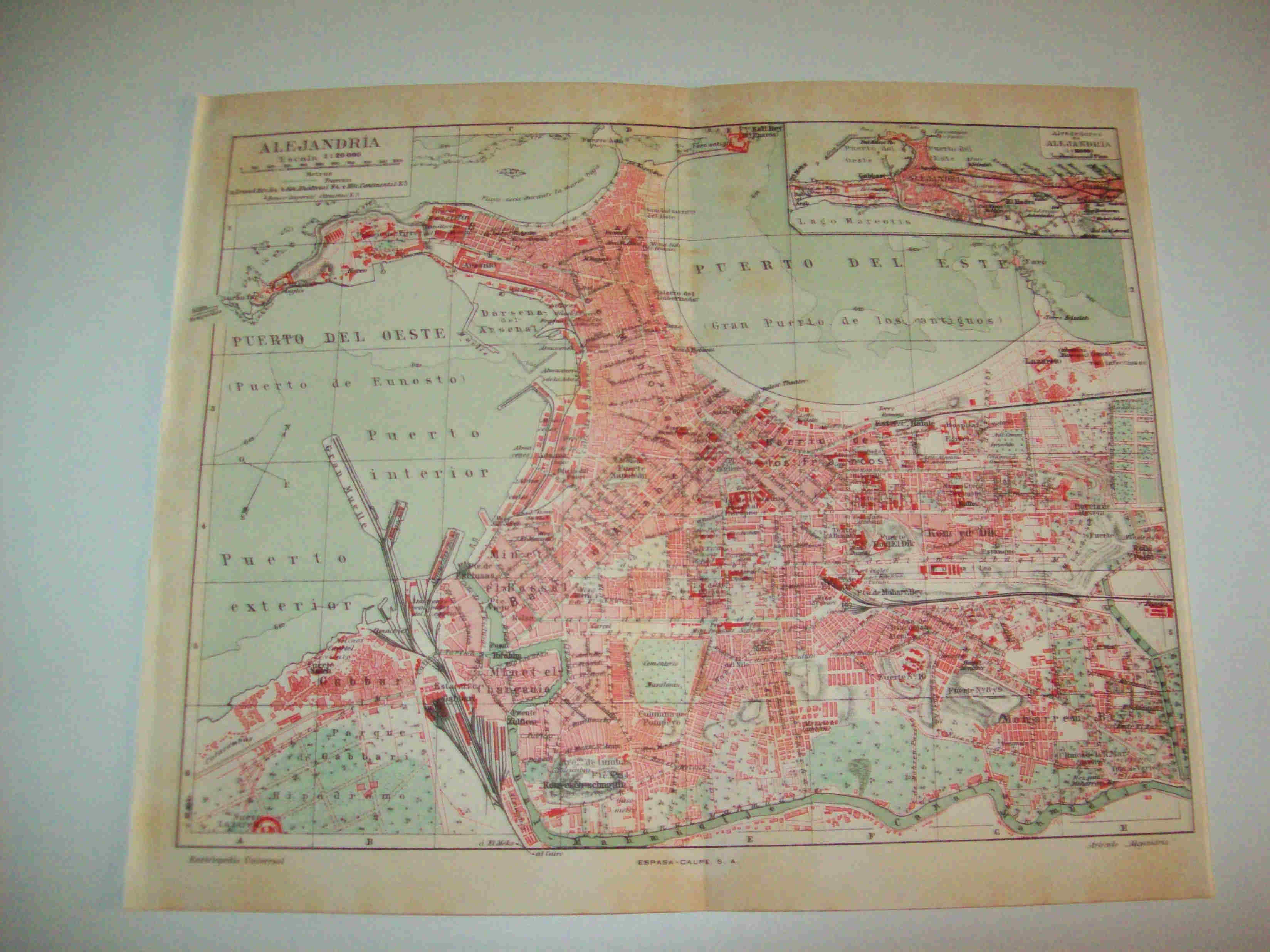 LAMINA ESPASA 9983: Plano de Alejandria Egipto