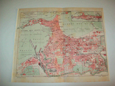 LAMINA ESPASA 9983: Plano de Alejandria Egipto