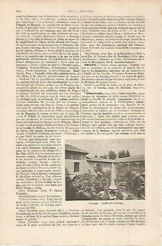LAMINA ESPASA 11382: Jardin de Lindaraja en Granada