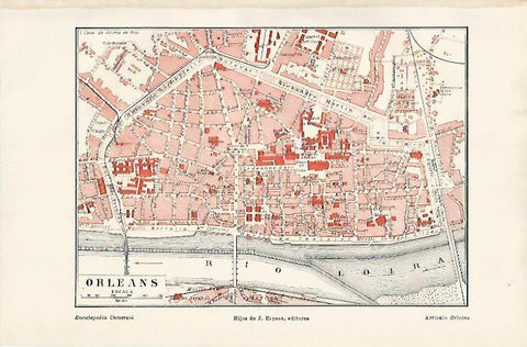 LAMINA ESPASA 7604: Plano de Orleans Francia
