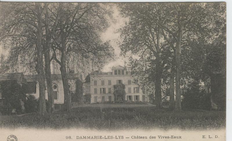 Postal castillos numero 082: Chateau des Vives Eaux