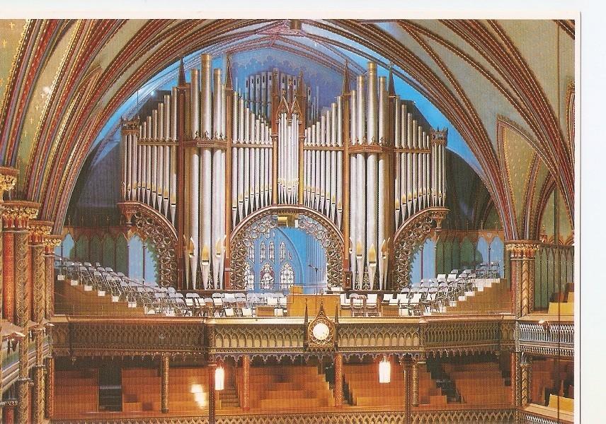 Postal 032408 : Montreal Quebec. Organs Notre Dame Basilica