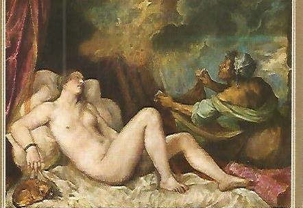 POSTAL 53265: TIZIANO. Danae recibiendo la lluvia de oro