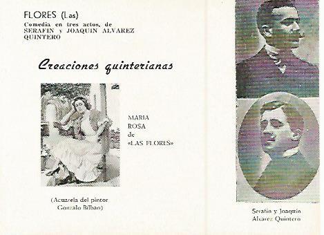 LAMINA 2531: Las Flores de los hermanos Alvarez Quintero.