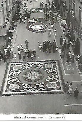 POSTAL 55069: Gerona. Fiesta del Corpus años 60