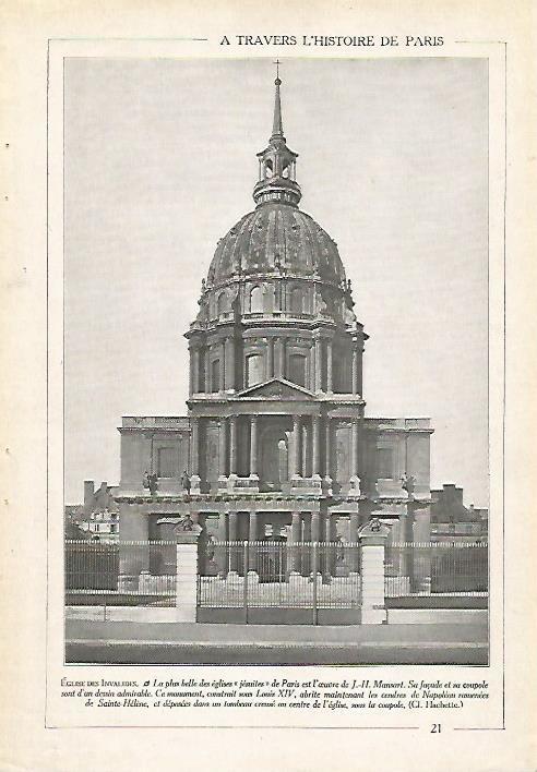 LAMINA 3931:PARIS.  IGLESIA DE LOS DESVALIDOS