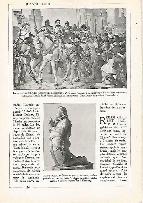 LAMINA 4499: Juana de Arco aclamada por los habitantes de Chateaudun