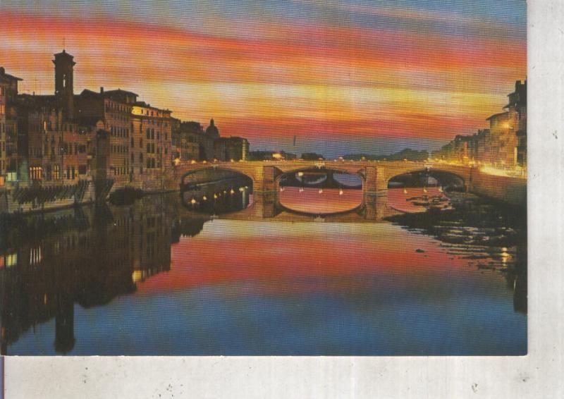 Postal 012435: Vista nocturna de Firenze, italia