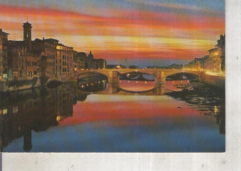 Postal 012435: Vista nocturna de Firenze, italia