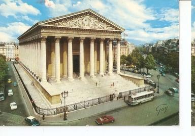 Postal 047668 : Leglise de la Madeleine a droite les grands boulevards