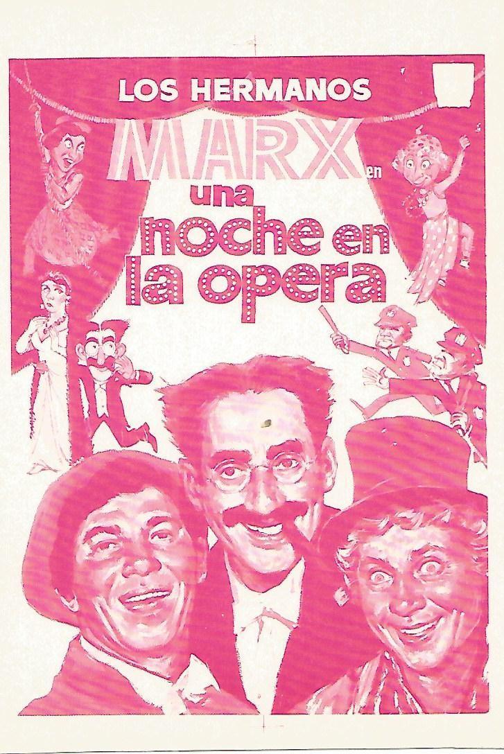 FLYER PUBLICITARIO 101: Film  Una noche en la opera