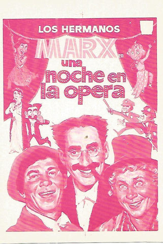 FLYER PUBLICITARIO 101: Film  Una noche en la opera