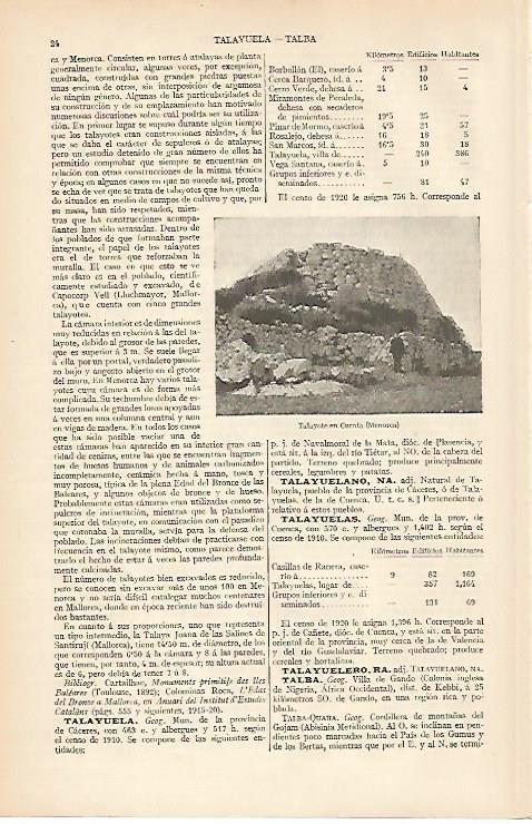 LAMINA ESPASA 6384: Talayote en Curnia Menorca
