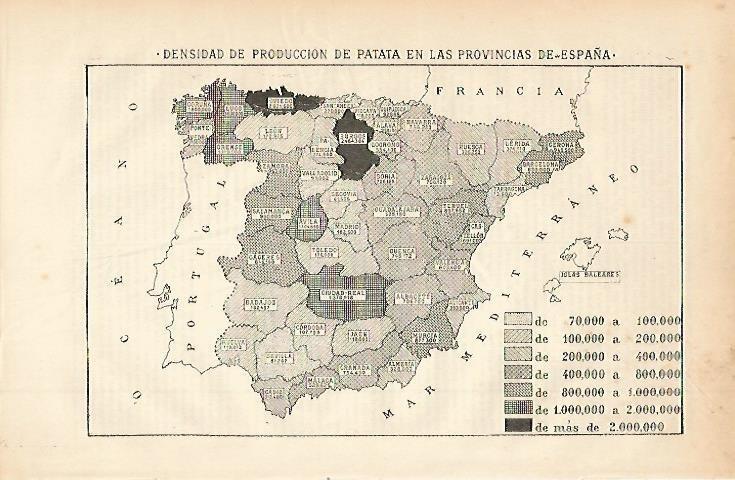 LAMINA ESPASA 2350: Mapa de produccion de patata
