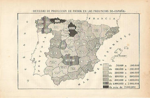LAMINA ESPASA 2350: Mapa de produccion de patata