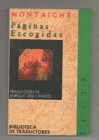 Biblioteca de traductores numero 14: Paginas escogidas