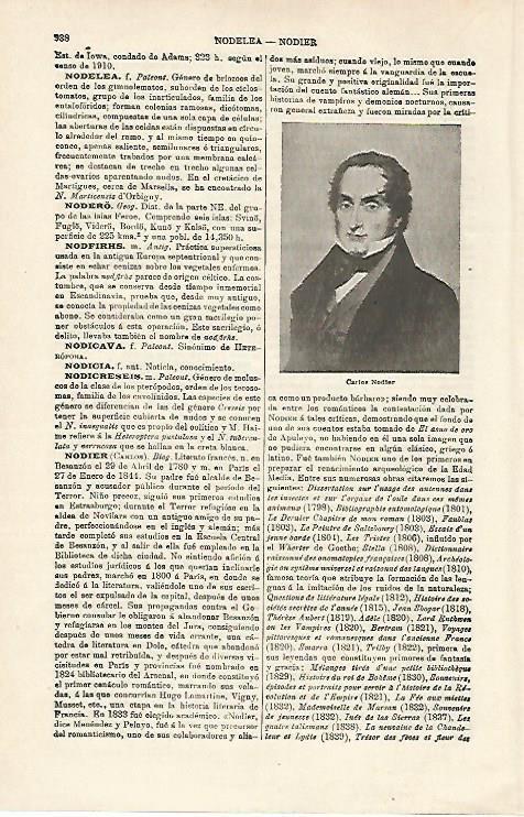 LAMINA ESPASA 20212: C. Nodier literato de Francia
