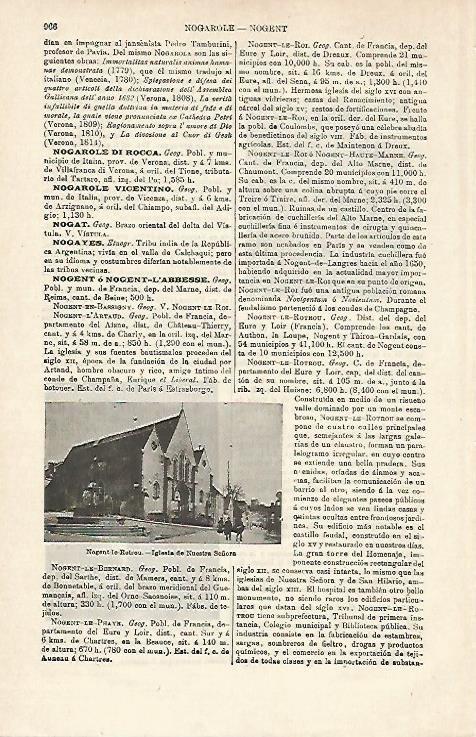LAMINA ESPASA 20218: Iglesia de Nogent le Rotrou Francia