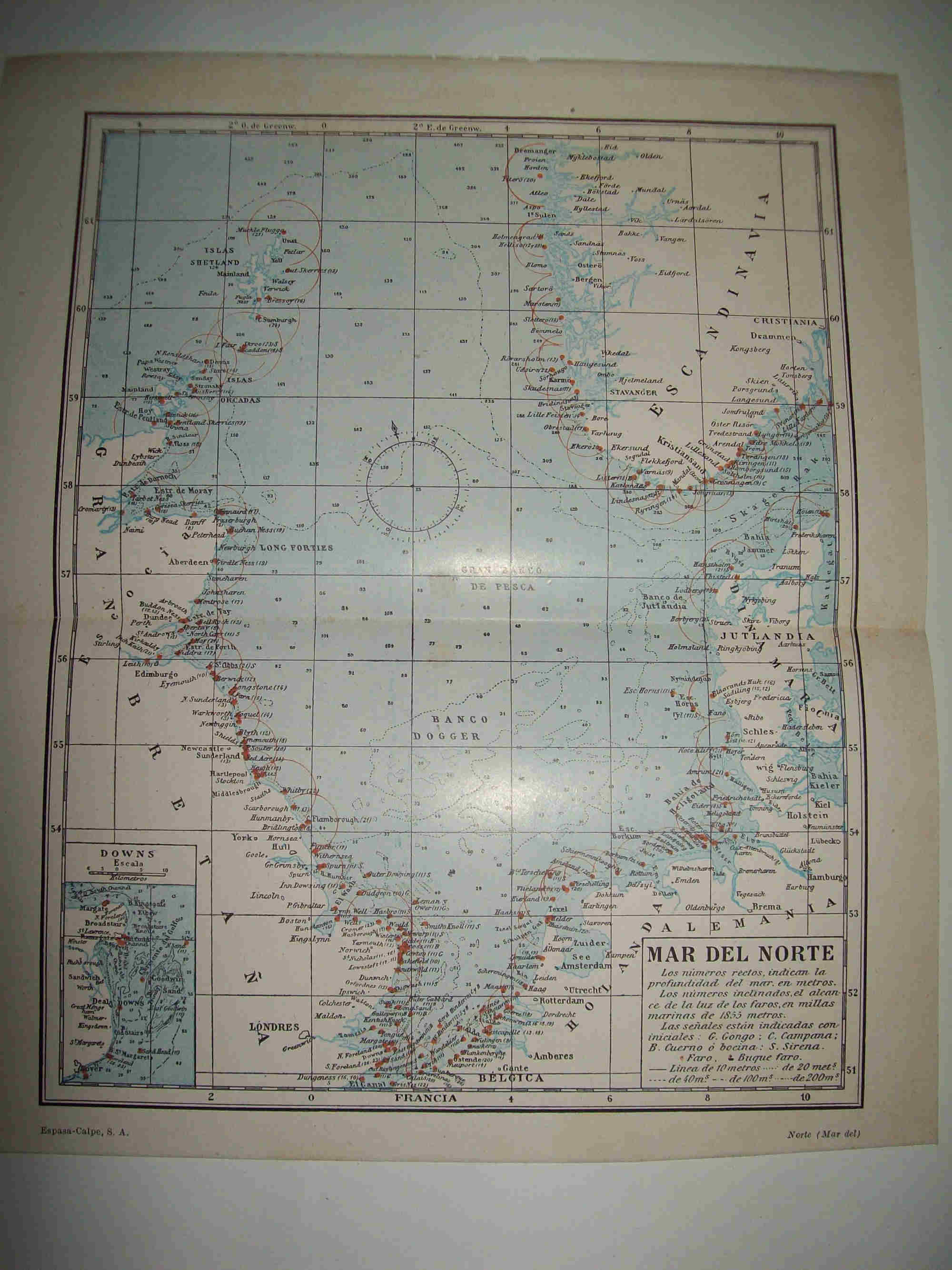 LAMINA ESPASA 20248: Mapa del Mar del Norte