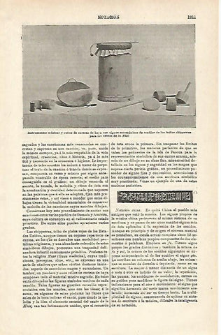 LAMINA ESPASA 20277: Instrumentos para los cantos de la Mide