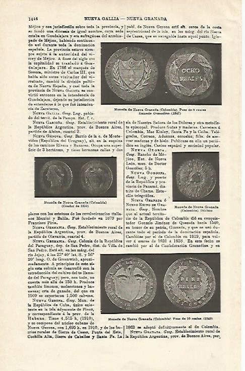 LAMINA ESPASA 20314: Monedas de Nueva Granada
