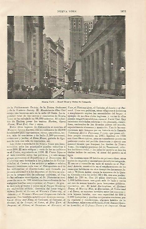 LAMINA ESPASA 20327: Broad Street de Nueva York