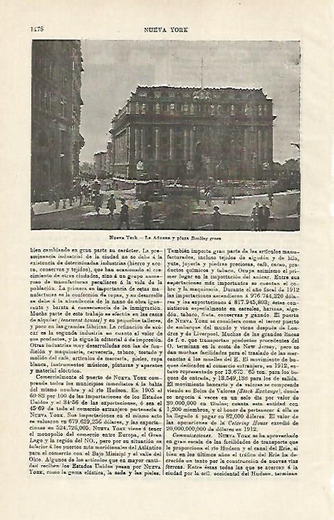 LAMINA ESPASA 20333: La Aduana de Nueva York