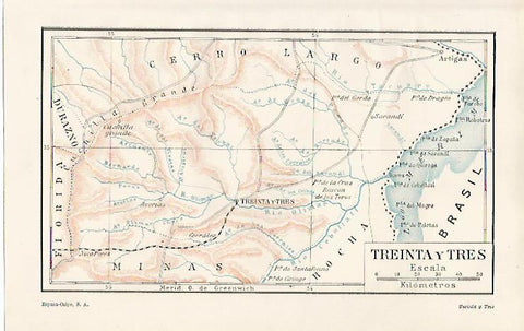 LAMINA ESPASA 20354: Mapa de Treinta y Tres