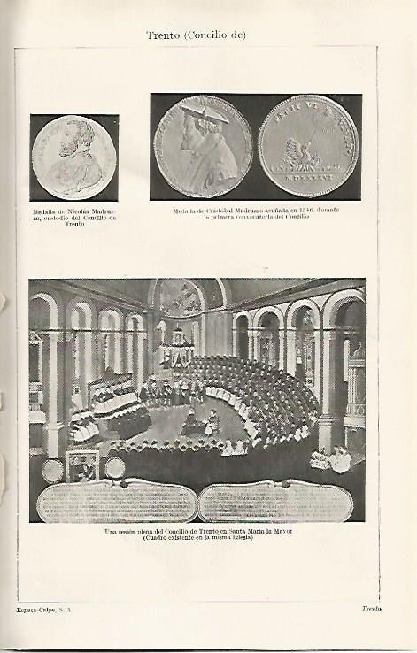 LAMINA ESPASA 20365: Medallas del Concilio de Trento