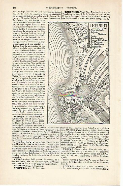 LAMINA ESPASA 20374: Plano de Treport Francia