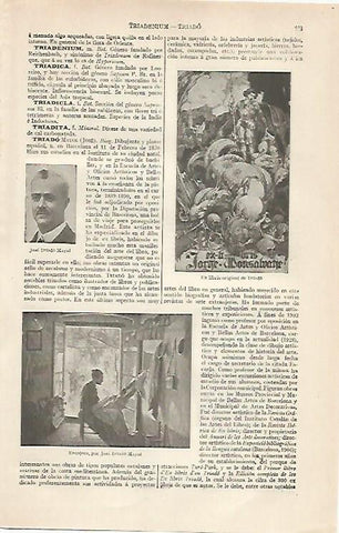 LAMINA ESPASA 20390: Ex libris original de Triado