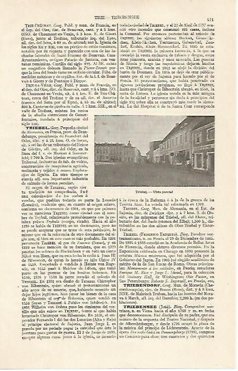 LAMINA ESPASA 20408: Vista de Triebel Alemania