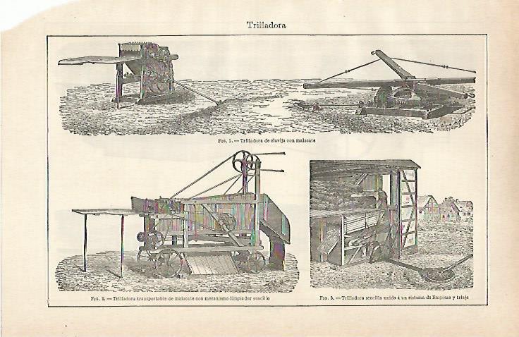 LAMINA ESPASA 20420: Tipos de trilladoras